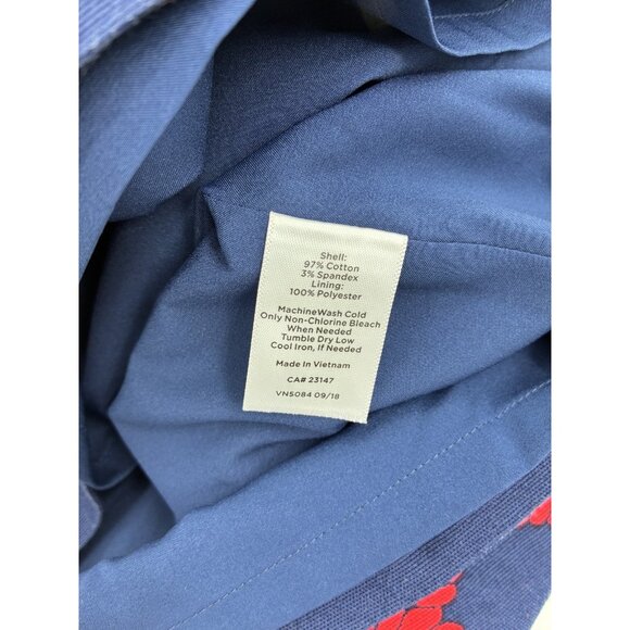 Talbots Womens Skirt Size 16P Red Navy Geometric Rope Print Stretch Straight - Picture 6 of 6